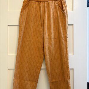 Ace & Jig orange and ivory woven pants XS